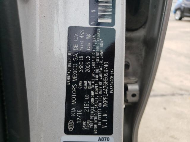 Photo 10 from auction – 2017 KIA FORTE LX with VIN 3KPFL4A76HE099740