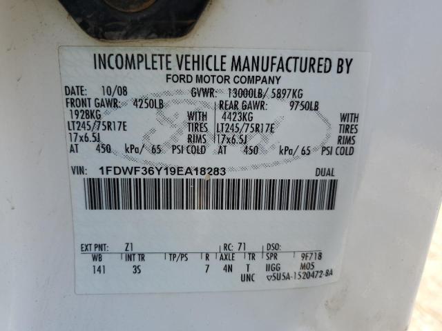 Photo 10 from auction – 2009 FORD F350 SUPER with VIN 1FDWF36Y19EA18283