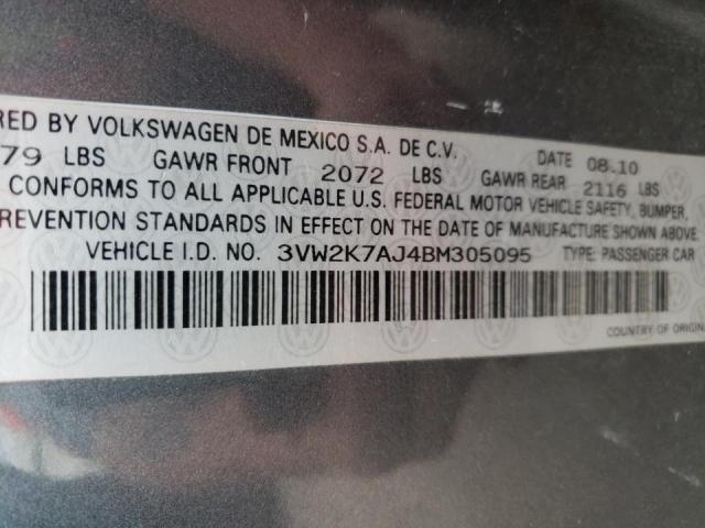 Photo 10 from auction – 2011 VOLKSWAGEN JETTA BASE with VIN 3VW2K7AJ4BM305095