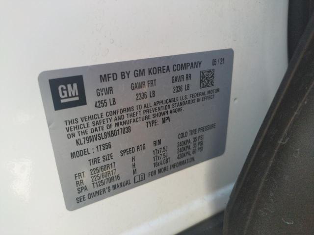 Photo 10 from auction – 2022 CHEVROLET TRAILBLAZE with VIN KL79MVSL8NB017038