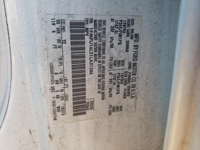 Photo 10 from auction – 2001 FORD EXPEDITION with VIN 1FMPU16L21LA31286