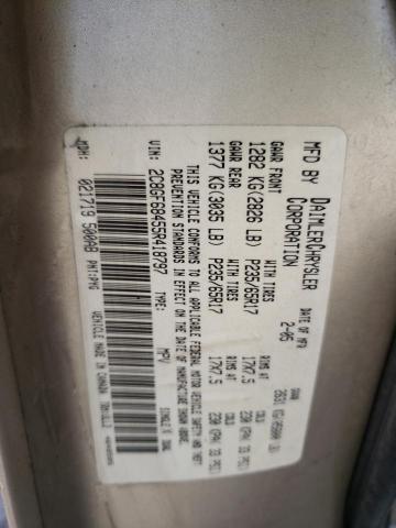 Photo 10 from auction – 2005 CHRYSLER PACIFICA T with VIN 2C8GF68455R418797