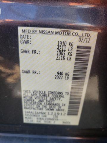 Photo 10 from auction – 2013 NISSAN ALTIMA 2.5 with VIN 1N4AL3AP6DC121912