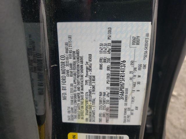 Photo 10 from auction – 2015 FORD FUSION SE with VIN 3FA6P0H75FR141376