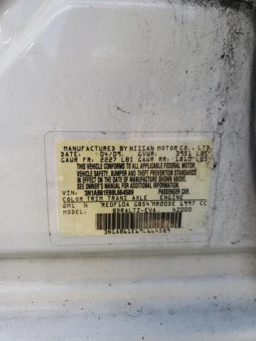 Photo 10 from auction – 2009 NISSAN SENTRA 2.0 with VIN 3N1AB61E69L664589