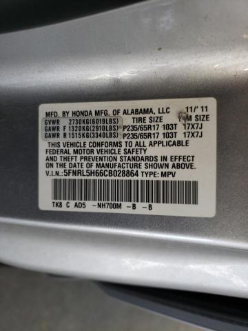 Photo 10 from auction – 2012 HONDA ODYSSEY EX with VIN 5FNRL5H66CB028864