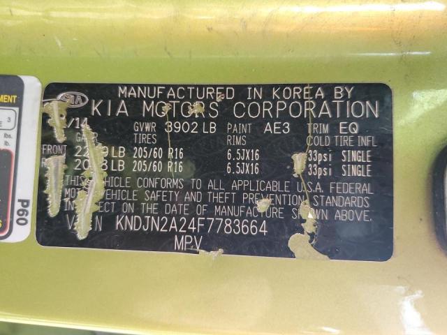 Photo 10 from auction – 2015 KIA SOUL with VIN KNDJN2A24F7783664
