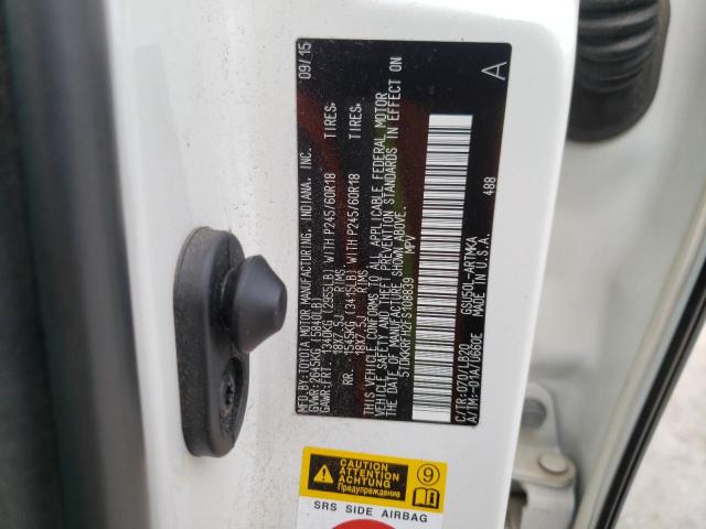 Photo 10 from auction – 2015 TOYOTA HIGHLANDER with VIN 5TDKKRFH2FS108839