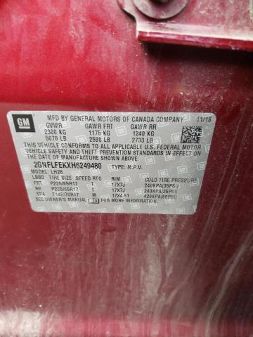 Photo 10 from auction – 2017 CHEVROLET EQUINOX LT with VIN 2GNFLFEKXH6249480