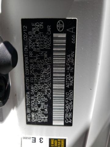 Photo 10 from auction – 2012 TOYOTA SCION TC with VIN JTKJF5C76C3039115