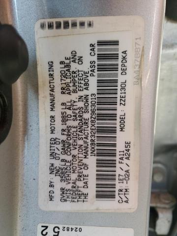 Photo 10 from auction – 2008 TOYOTA COROLLA with VIN 1NXBR32EX8Z963013