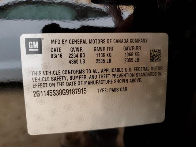 Photo 10 from auction – 2016 CHEVROLET IMPALA LTZ with VIN 2G1145S38G9187915