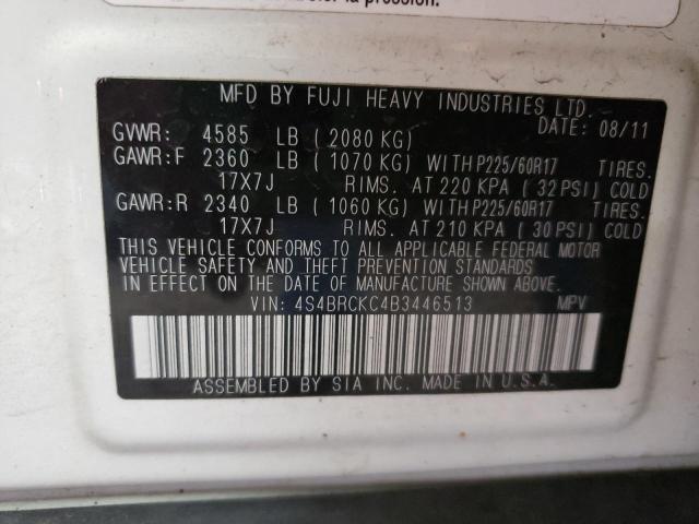 Photo 10 from auction – 2011 SUBARU OUTBACK 2. with VIN 4S4BRCKC4B3446513