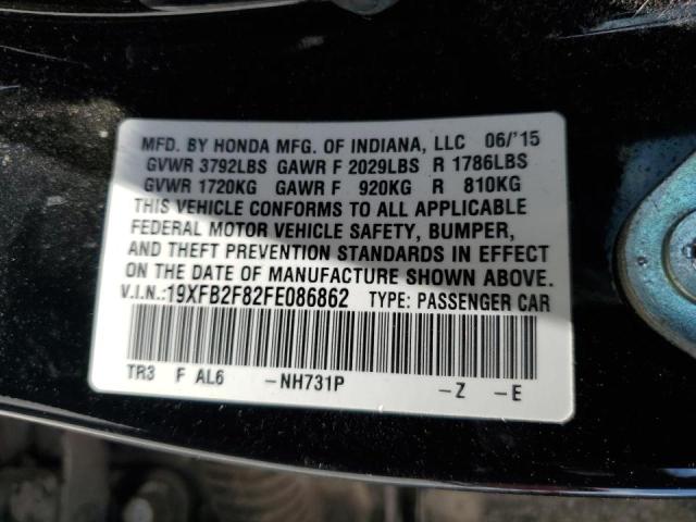 Photo 10 from auction – 2015 HONDA CIVIC EX with VIN 19XFB2F82FE086862