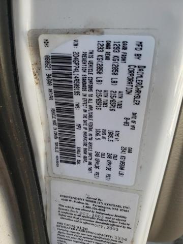 Photo 10 from auction – 2004 DODGE GRAND CARA with VIN 2D4GP74L14R509195