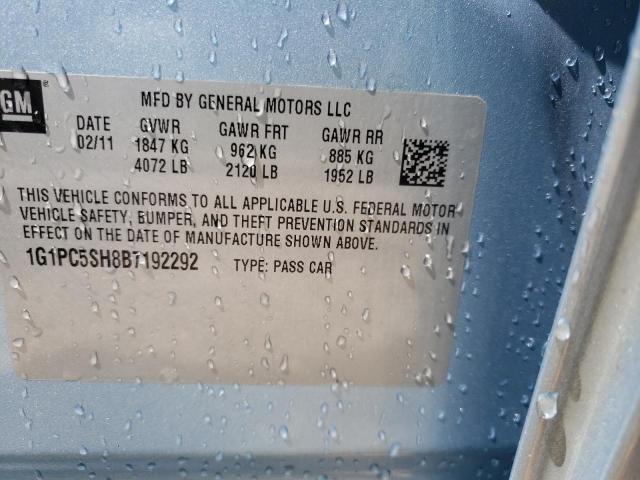 Photo 10 from auction – 2011 CHEVROLET CRUZE LS with VIN 1G1PC5SH8B7192292