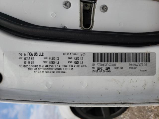 Photo 10 from auction – 2015 CHRYSLER 300C with VIN 2C3CCAEG8FH773338