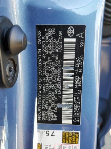 Photo 10 from auction – 2007 TOYOTA PRIUS with VIN JTDKB20U077550155