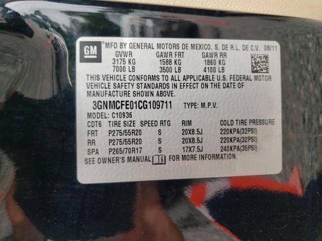 Photo 10 from auction – 2012 CHEVROLET AVALANCHE with VIN 3GNMCFE01CG109711