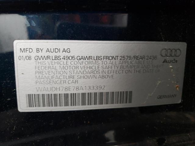 Photo 10 from auction – 2008 AUDI A4 3.2 QUA with VIN WAUDH78E78A133392