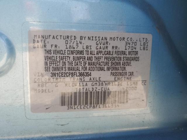 Photo 10 from auction – 2015 NISSAN VERSA NOTE with VIN 3N1CE2CP8FL366354
