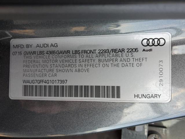 Photo 10 from auction – 2016 AUDI A3 PREMIUM with VIN WAUG7GFF4G1017397