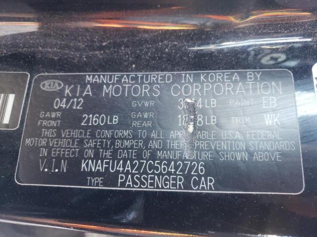 Zdjęcie 10 z aukcji – 2012 KIA FORTE EX z VIN KNAFU4A27C5642726