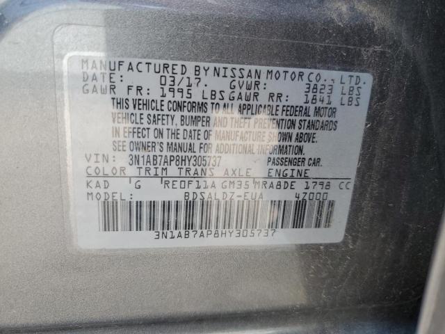 Photo 10 from auction – 2017 NISSAN SENTRA S with VIN 3N1AB7AP8HY305737