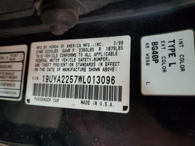 Photo 10 from auction – 1998 ACURA 3.0CL with VIN 19UYA2257WL013096