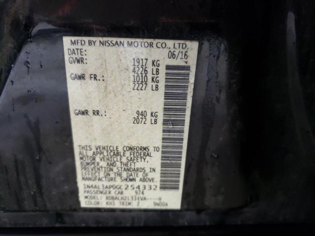 Photo 10 from auction – 2016 NISSAN ALTIMA 2.5 with VIN 1N4AL3AP0GC254332