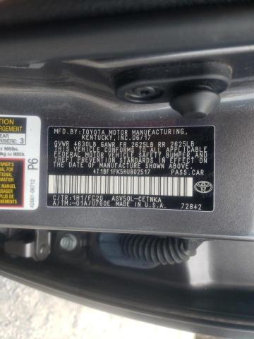 Photo 10 from auction – 2017 TOYOTA CAMRY LE with VIN 4T1BF1FK5HU802517