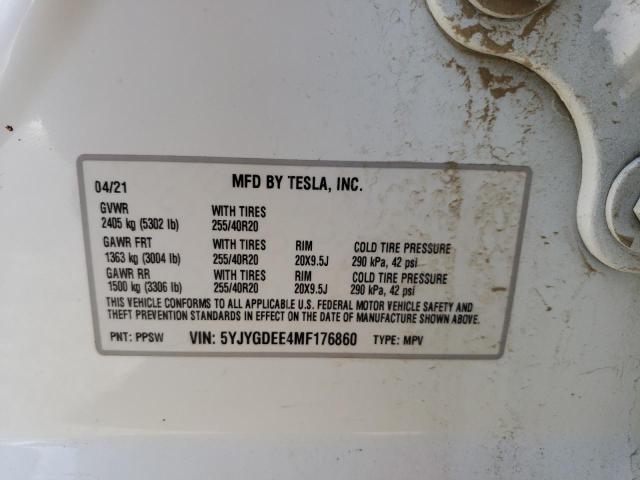 صورة رقم 10 من المزاد - 2021 TESLA MODEL Y مع VIN 5YJYGDEE4MF176860