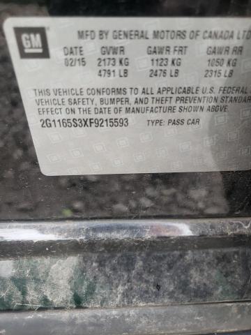 Photo 10 from auction – 2015 CHEVROLET IMPALA LTZ with VIN 2G1165S3XF9215593