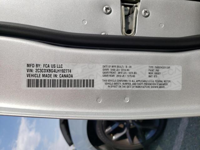 Photo 10 from auction – 2020 DODGE CHARGER SX with VIN 2C3CDXBG4LH192774