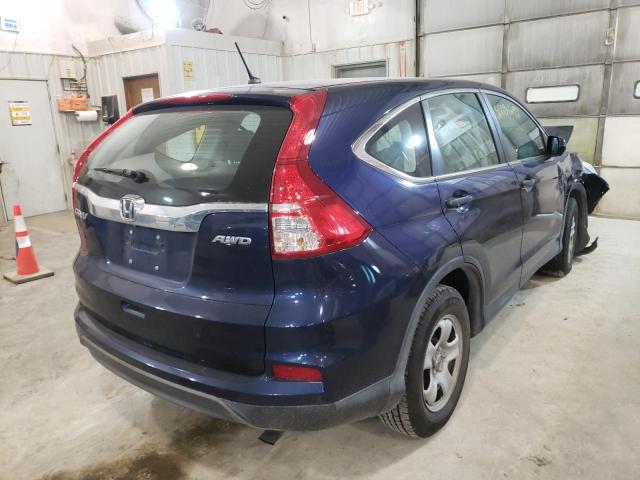 Photo 4 from auction – 2015 HONDA CR-V LX with VIN 2HKRM4H36FH628416