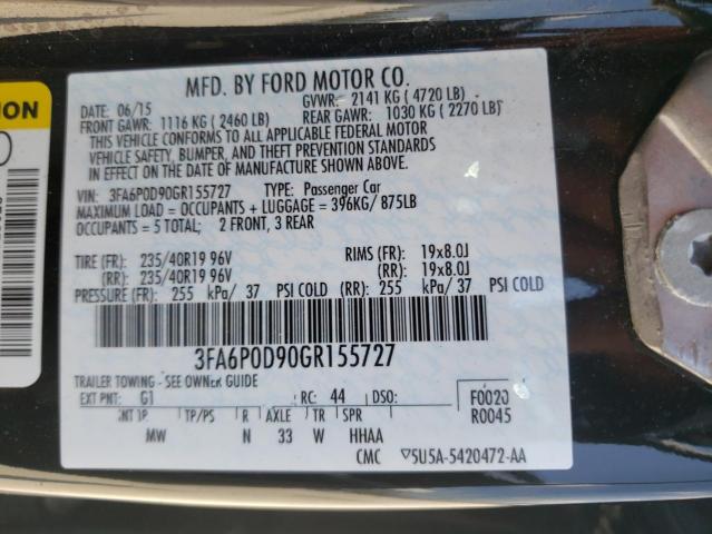 Photo 10 from auction – 2016 FORD FUSION TIT with VIN 3FA6P0D90GR155727