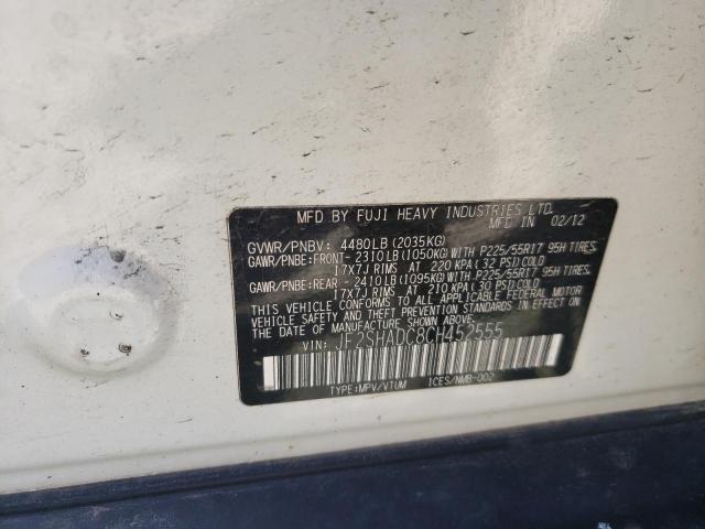 Photo 10 from auction – 2012 SUBARU FORESTER 2 with VIN JF2SHADC8CH452555