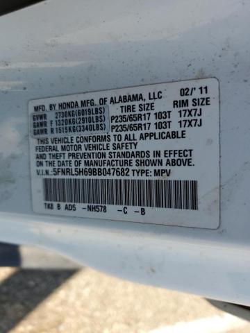 Photo 10 from auction – 2011 HONDA ODYSSEY EX with VIN 5FNRL5H69BB047682
