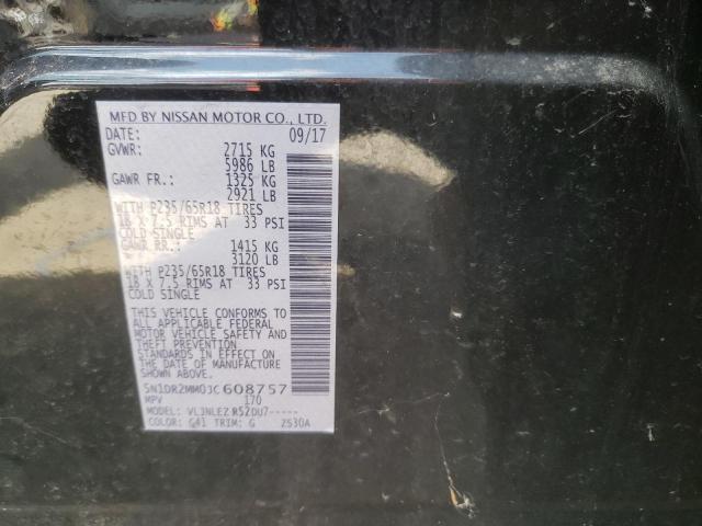 Photo 10 from auction – 2018 NISSAN PATHFINDER with VIN 5N1DR2MM0JC608757
