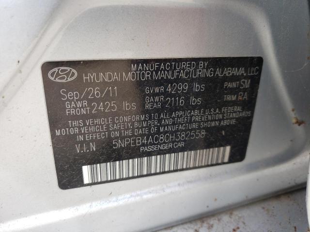 Photo 10 from auction – 2012 HYUNDAI SONATA GLS with VIN 5NPEB4AC8CH382558