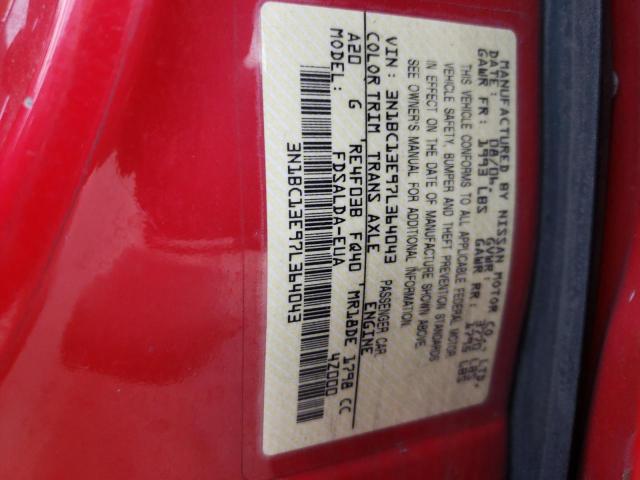 Zdjęcie 10 z aukcji – 2007 NISSAN VERSA S z VIN 3N1BC13E97L364043
