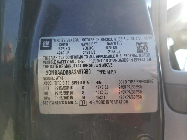 Photo 10 from auction – 2010 CHEVROLET HHR LS with VIN 3GNBAADB9AS567980