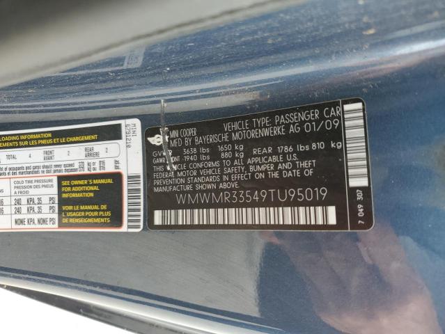 Photo 10 from auction – 2009 MINI COOPER with VIN WMWMR33549TU95019