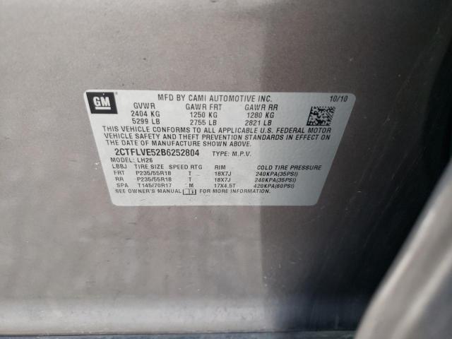 Photo 10 from auction – 2011 GMC TERRAIN SL with VIN 2CTFLVE52B6252804