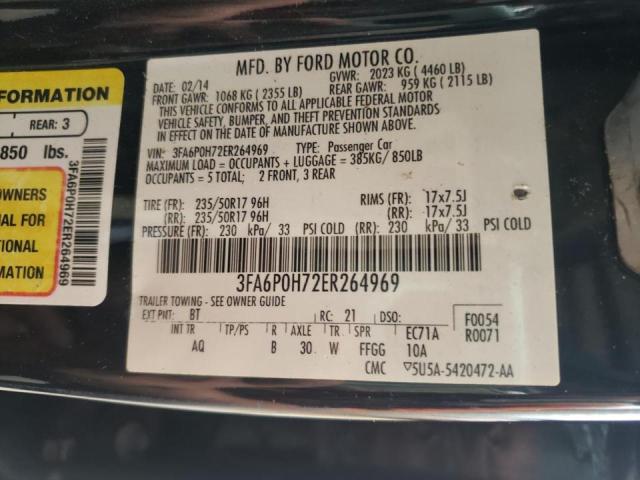 Photo 10 from auction – 2014 FORD FUSION SE with VIN 3FA6P0H72ER264969