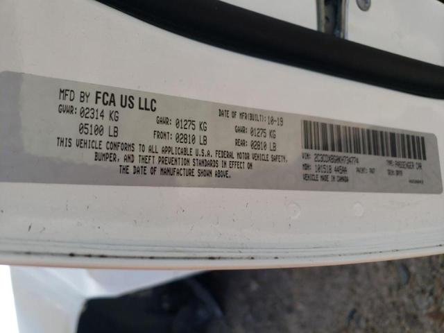 Photo 10 from auction – 2019 DODGE CHARGER SX with VIN 2C3CDXBG0KH734774