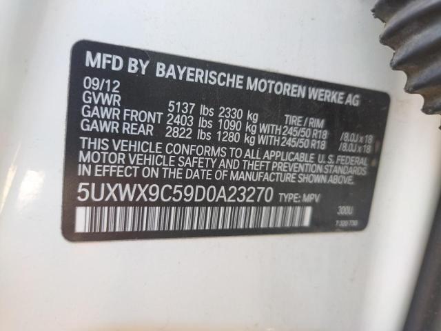 Photo 10 from auction – 2013 BMW X3 XDRIVE2 with VIN 5UXWX9C59D0A23270