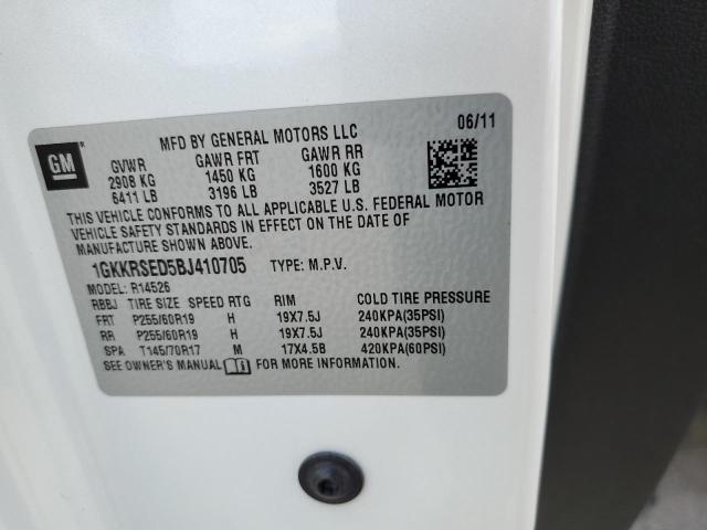 Photo 10 from auction – 2011 GMC ACADIA SLT with VIN 1GKKRSED5BJ410705