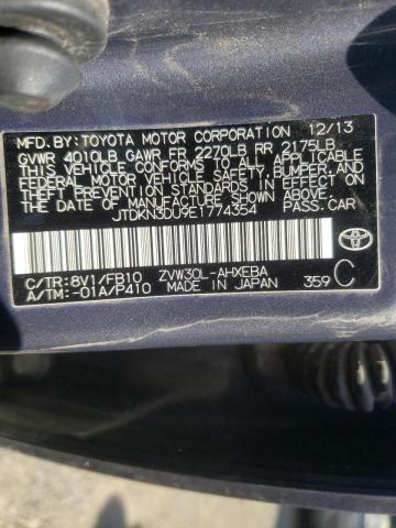 Photo 10 from auction – 2014 TOYOTA PRIUS with VIN JTDKN3DU9E1774354