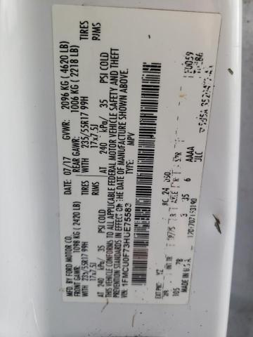 Photo 10 from auction – 2017 FORD ESCAPE S with VIN 1FMCU0F73HUE75583